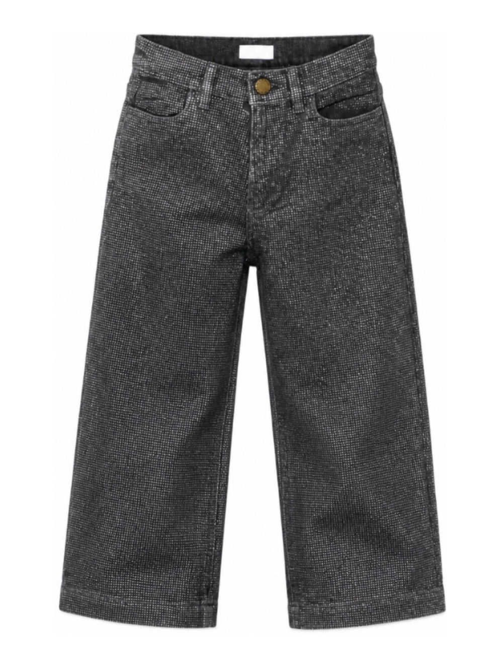 Jeans per bambina Pinko Kids grigio a gamba ampia con strass KFPA071CDS061 5026 PINKO KIDS