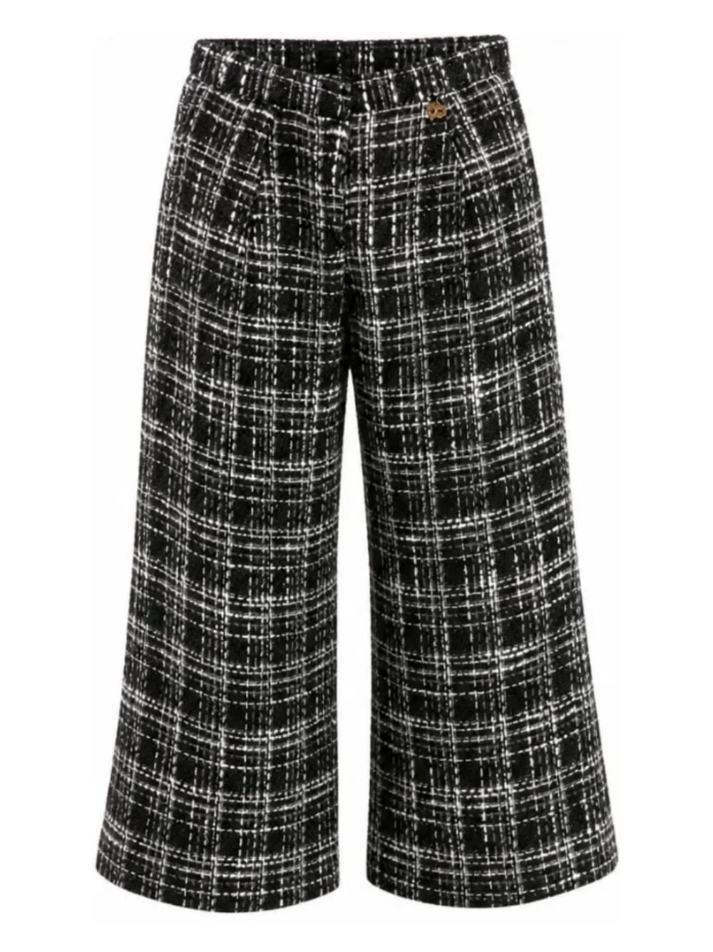 Pantaloni per bambina Pinko Kids neri con design a quadri KFPA0910TV138 D002 PINKO KIDS