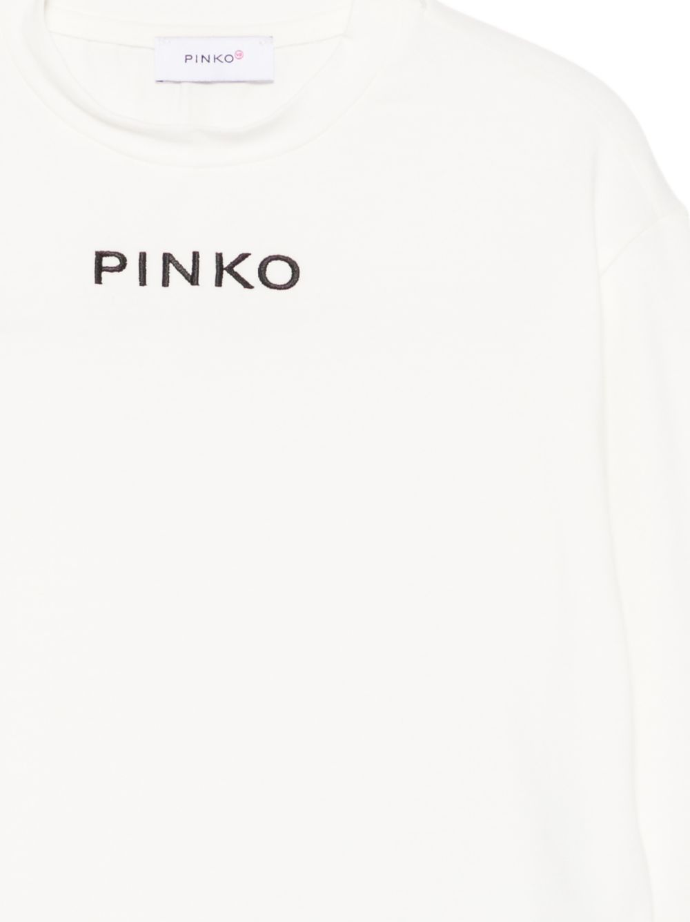 Felpa per bambina Pinko Kids bianca con logo sul davanti KFTS070CJE018 0905 PINKO KIDS