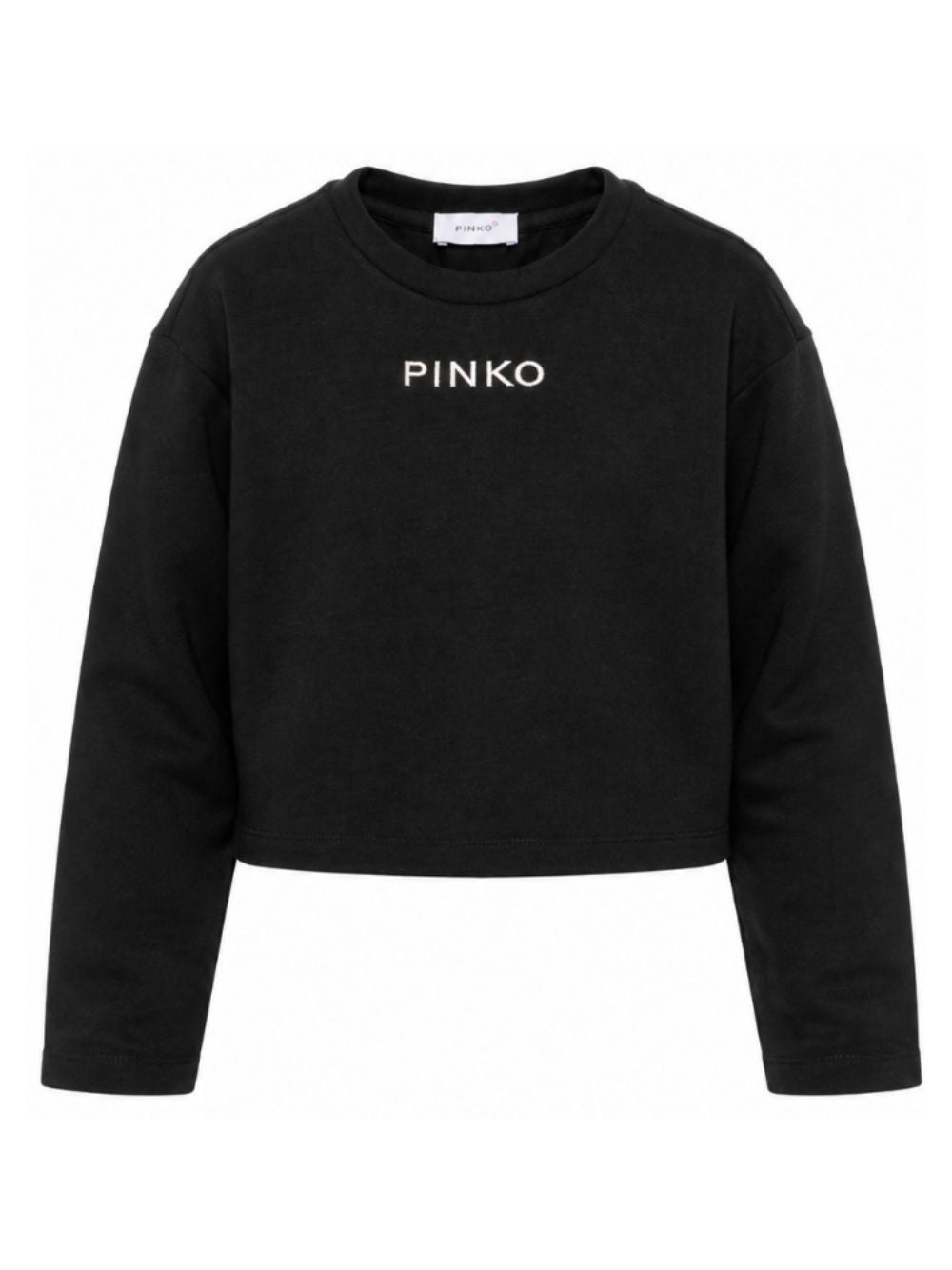 Felpa per bambina Pinko Kids nera con logo sul davanti KFTS070CJE018 0909 PINKO KIDS