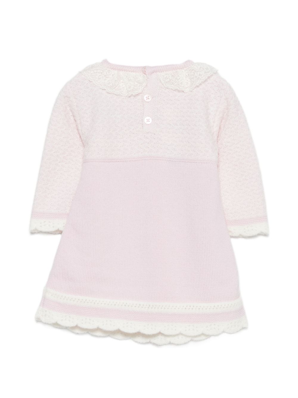 Abito per neonata Paz Rodriguez Kids rosa con bordo in pizzo 004-114215 3060 PaZ RODRIGUEZ KIDS