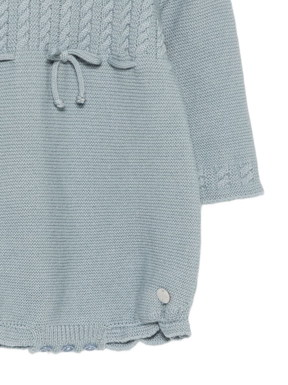 Tutina per neonato Paz Rodriguez Kids azzurra con colletto con punto smock 005-114174 180 PaZ RODRIGUEZ KIDS