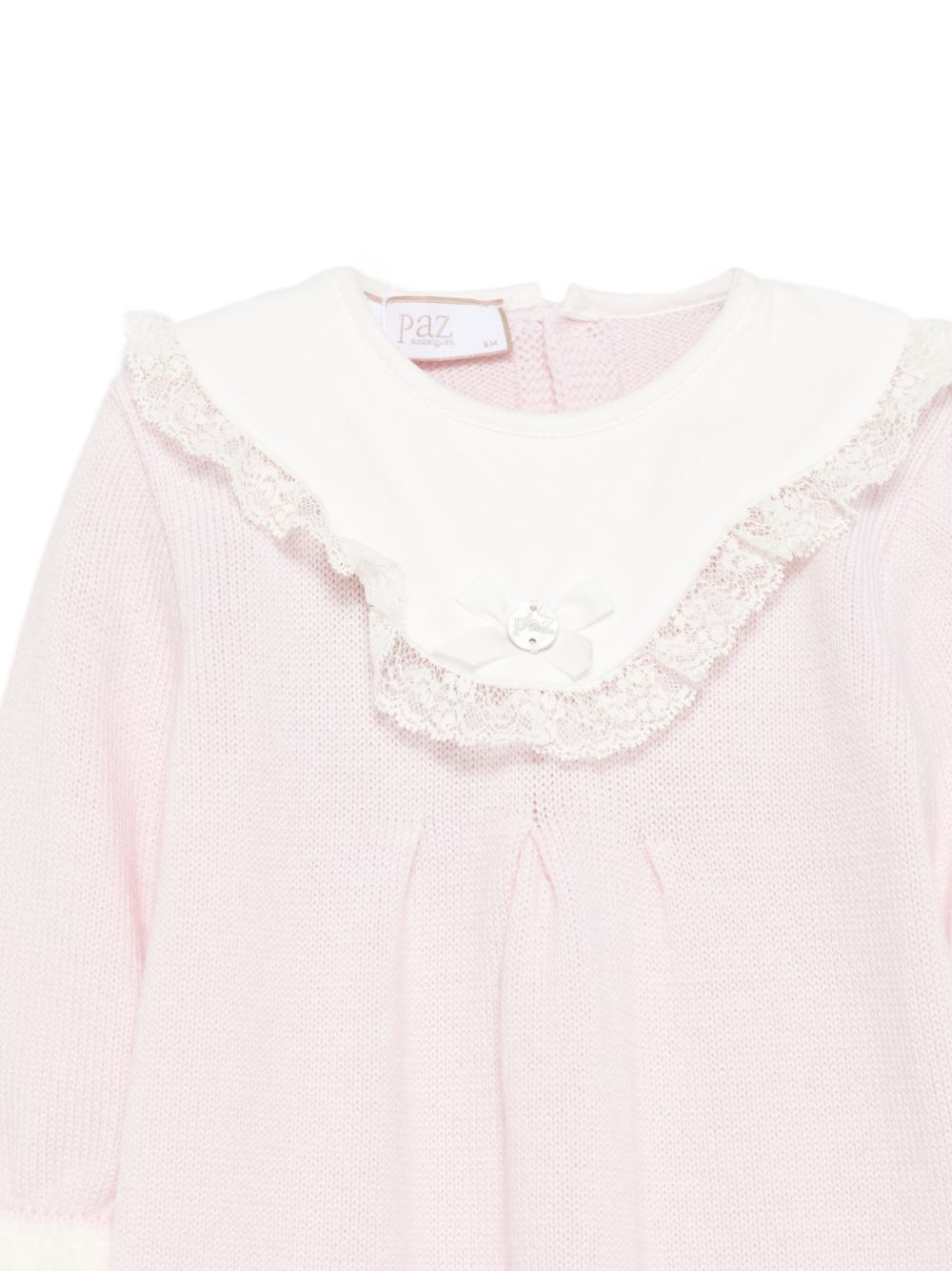 Tutina per neonata Paz Rodriguez Kids rosa con design lavorato in maglia 005-114214 3060 PaZ RODRIGUEZ KIDS