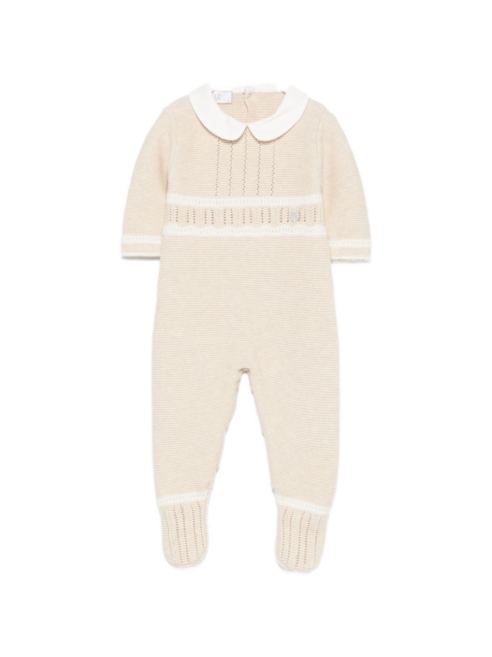 Tutina per neonati Paz Rodriguez Kids beige con lavorazione pointelle 005-124034 7360 PaZ RODRIGUEZ KIDS