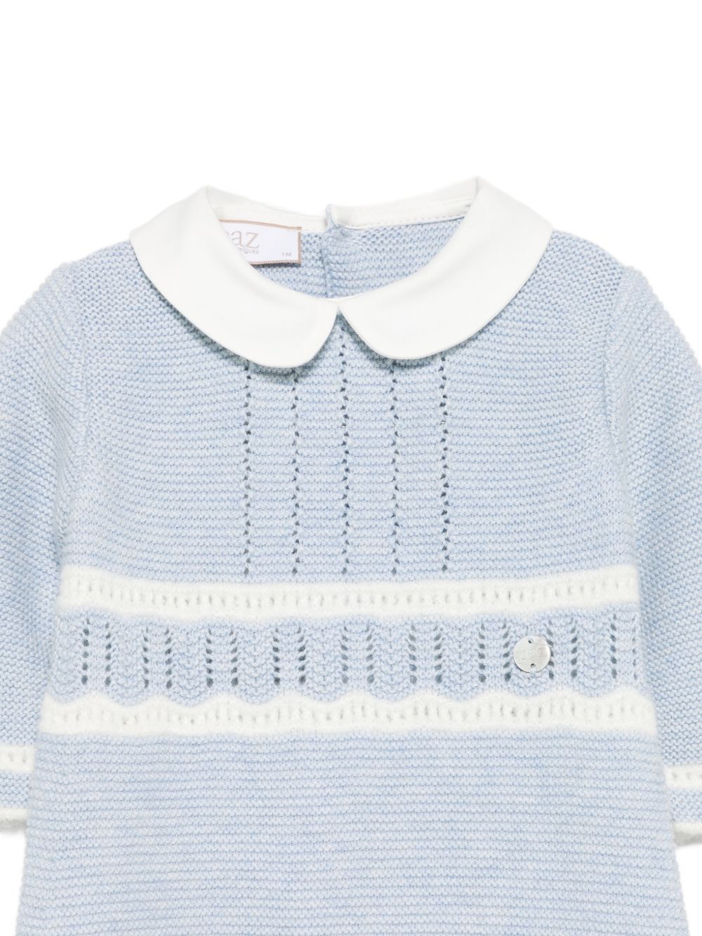 Tutina per neonati Paz Rodriguez Kids azzurra con lavorazione pointelle 005-124034 8060 PaZ RODRIGUEZ KIDS