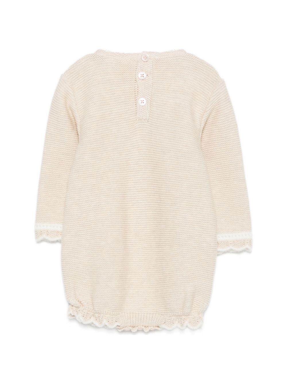 Tutina per neonata Paz Rodriguez Kids beige con maglia a punto legaccio 005-124037 7360 PaZ RODRIGUEZ KIDS
