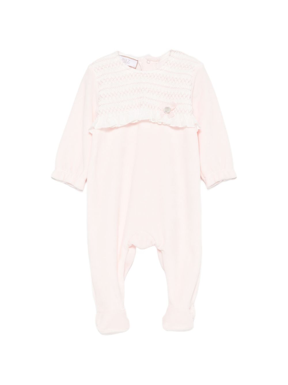 Tutina per neonata Paz Rodriguez Kids rosa con inserto con punto smock 005-193763 37 PaZ RODRIGUEZ KIDS
