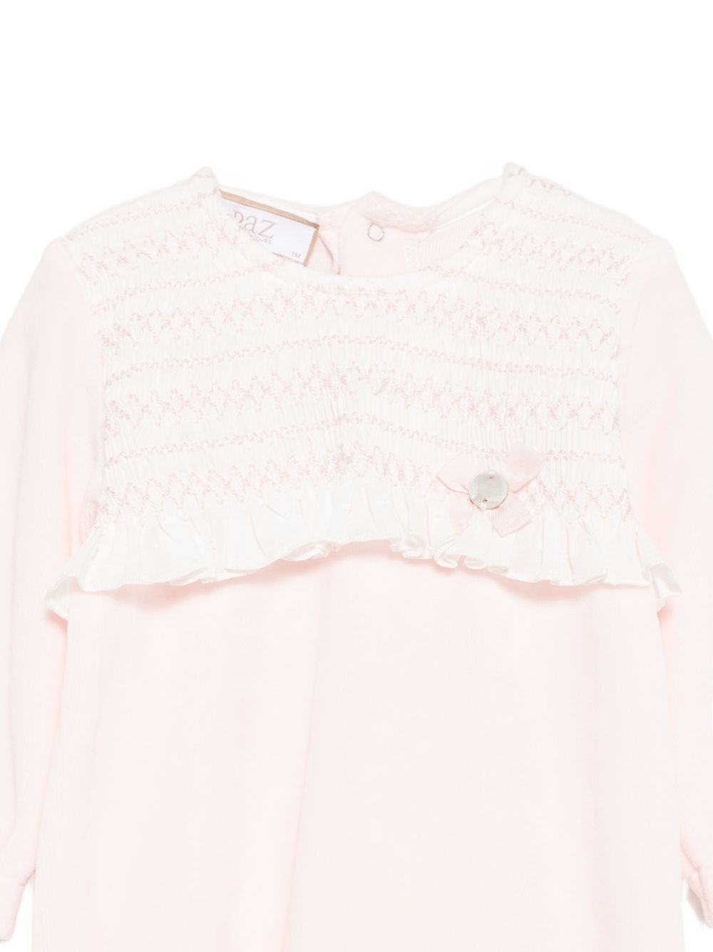 Tutina per neonata Paz Rodriguez Kids rosa con inserto con punto smock 005-193763 37 PaZ RODRIGUEZ KIDS