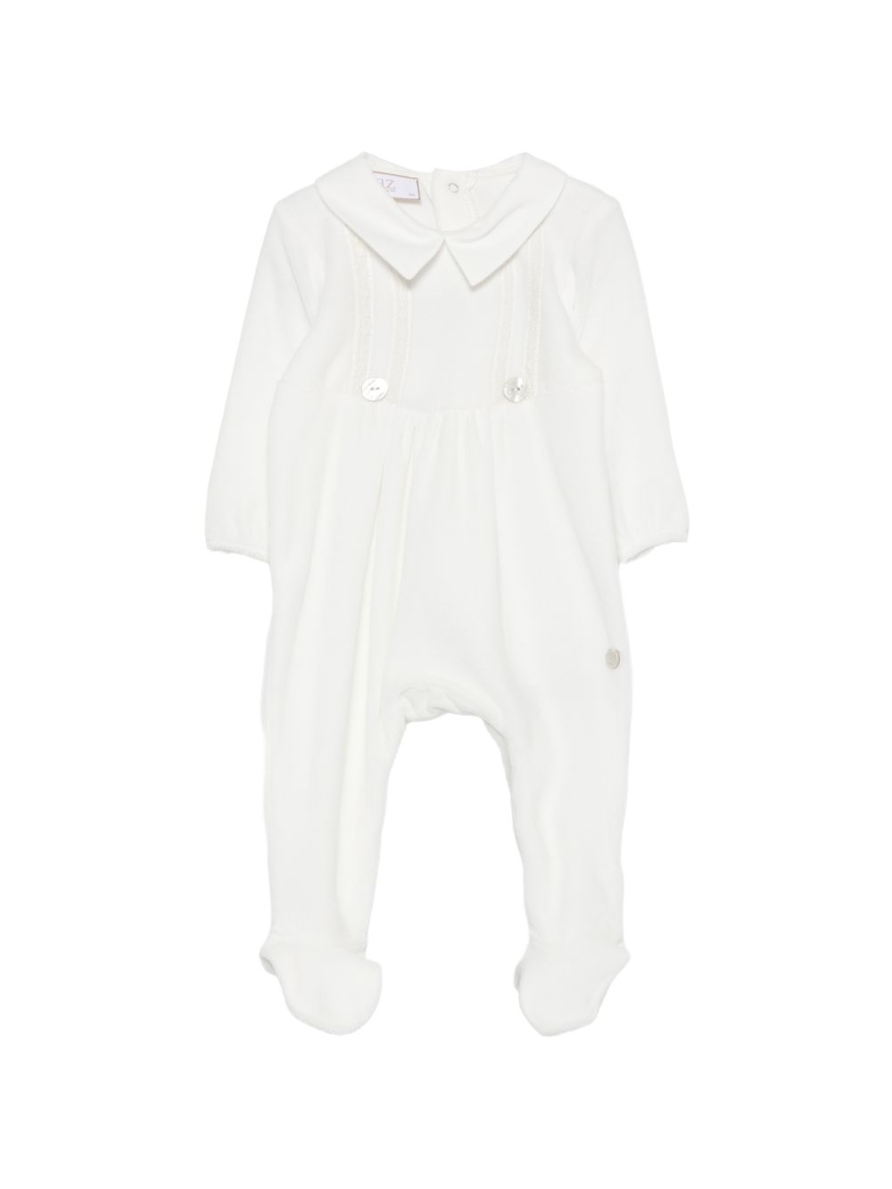 Tutina per neonato Paz Rodriguez Kids bianca con colletto a punta 005-193764 60 PaZ RODRIGUEZ KIDS