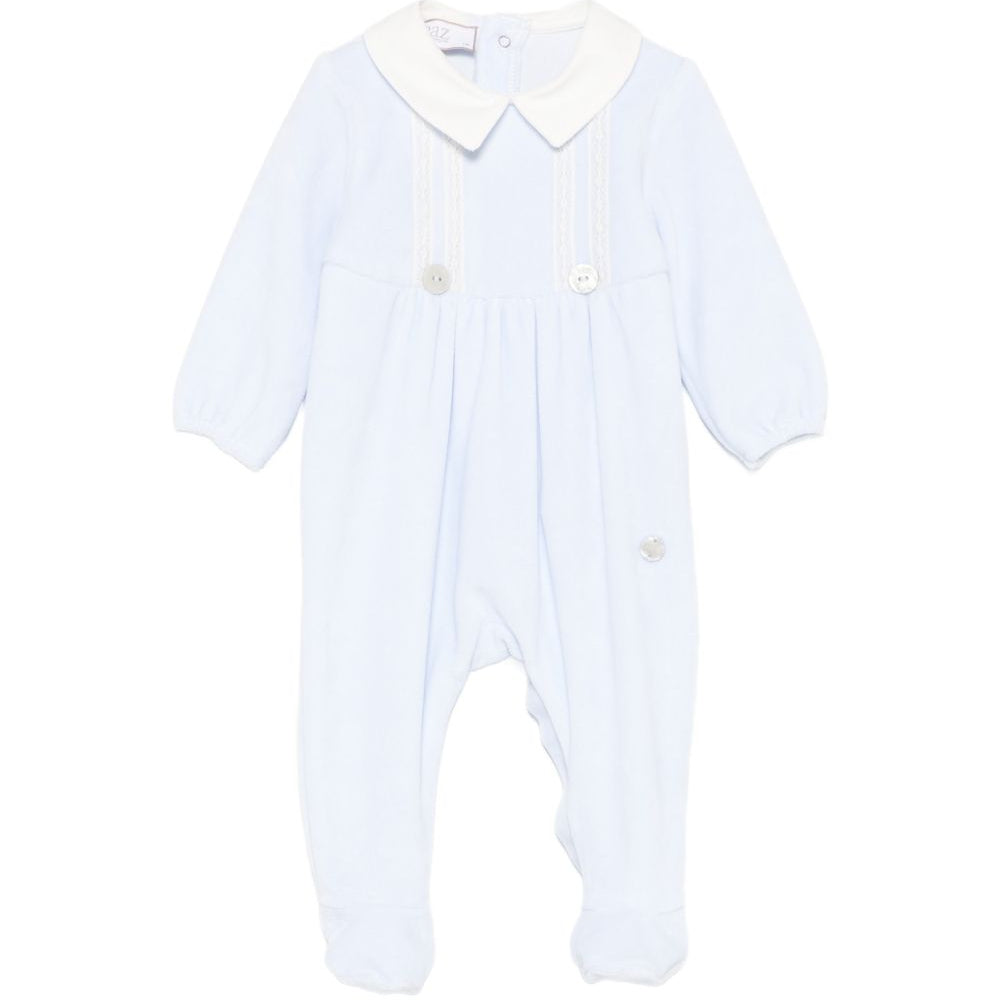 Tutina per neonato Paz Rodriguez Kids azzurra con colletto a punta 005-193764 80 PaZ RODRIGUEZ KIDS