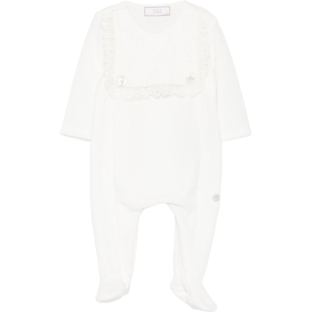 Tutina per neonati Paz Rodriguez Kids bianca con bordi in pizzo 005-193765 60 PaZ RODRIGUEZ KIDS