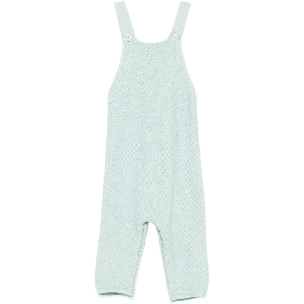 Salopette per neonati Paz Rodriguez Kids verde con scollo quadrato 007-114139 031 PaZ RODRIGUEZ KIDS