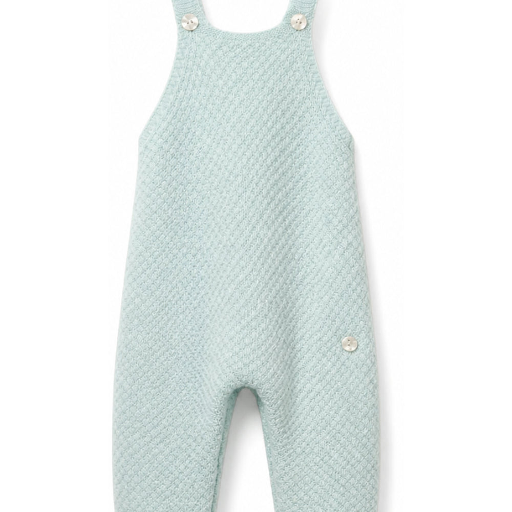 Salopette per neonati Paz Rodriguez Kids verde con scollo quadrato 007-114139 031 PaZ RODRIGUEZ KIDS