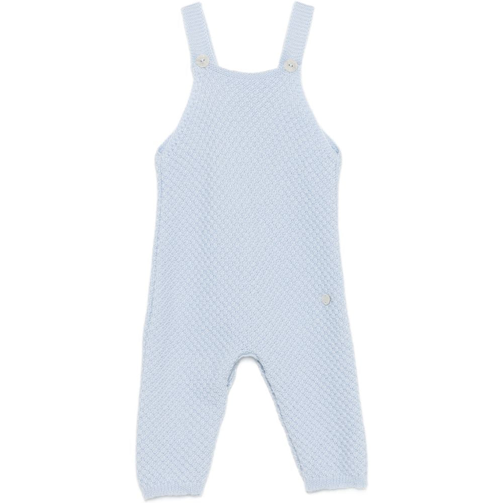 Salopette per neonato Paz Rodriguez Kids azzurra con trama in maglia 007-114139 20 PaZ RODRIGUEZ KIDS