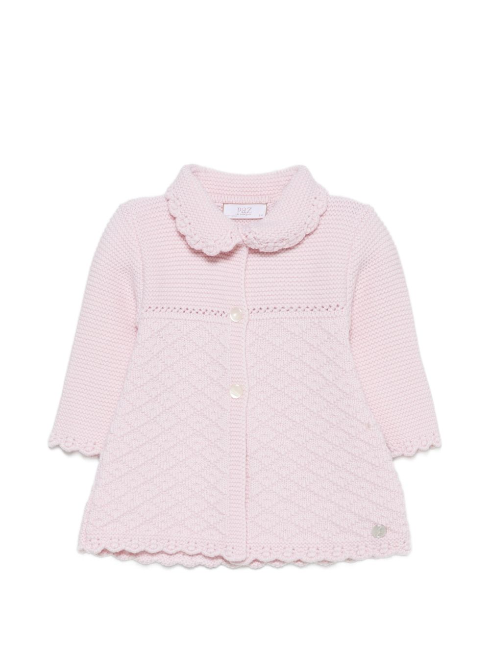 Cappotto per neonata Paz Rodriguez Kids rosa con colletto alla Peter Pan 009-114026 30 PaZ RODRIGUEZ KIDS