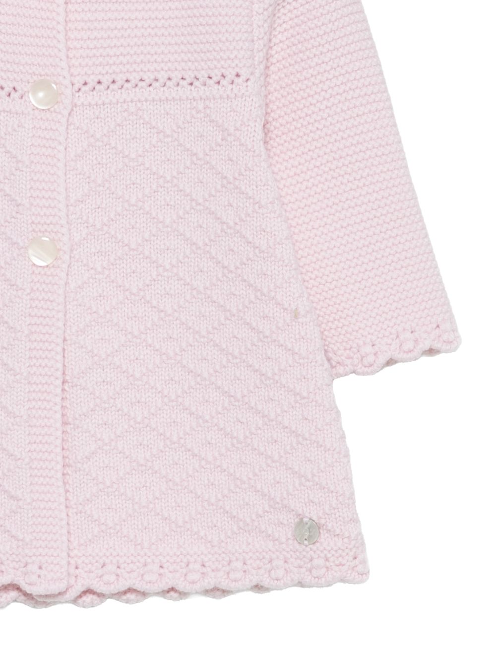 Cappotto per neonata Paz Rodriguez Kids rosa con colletto alla Peter Pan 009-114026 30 PaZ RODRIGUEZ KIDS