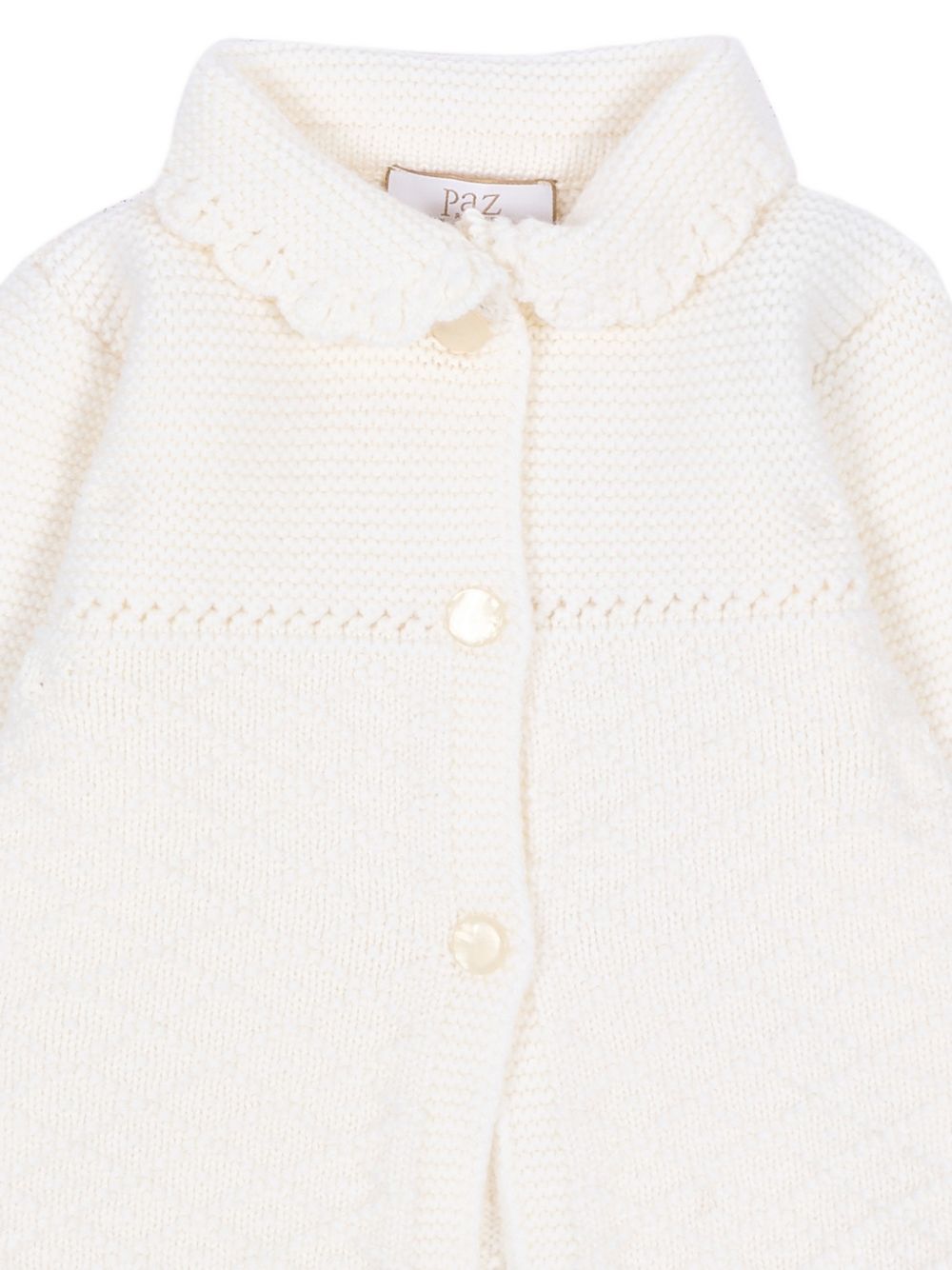 Cappotto per neonata Paz Rodriguez Kids bianco con colletto alla Peter Pan 009-114026 60 PaZ RODRIGUEZ KIDS