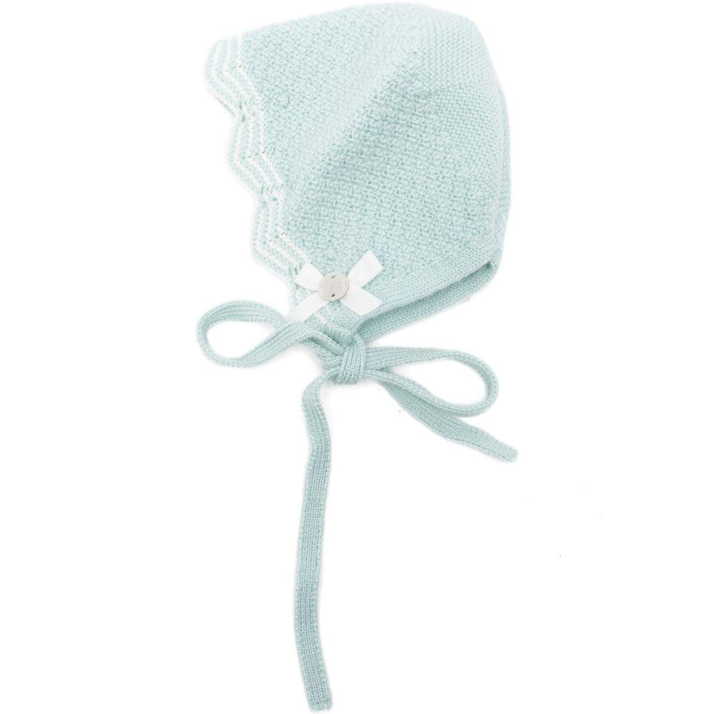 Cappello per neonato Paz Rodriguez Kids azzurro con design lavorato a maglia 011-114131 0316 PaZ RODRIGUEZ KIDS