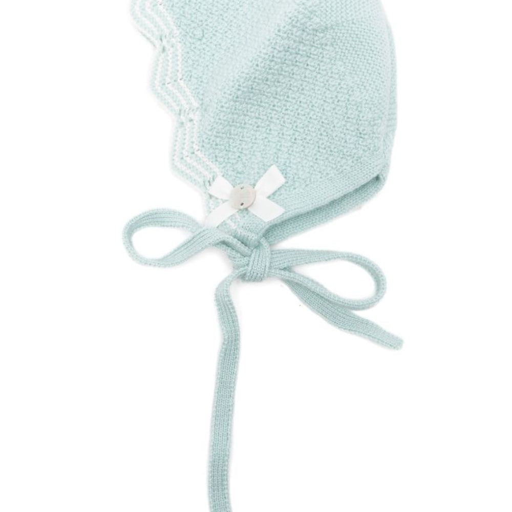 Cappello per neonato Paz Rodriguez Kids azzurro con design lavorato a maglia 011-114131 0316 PaZ RODRIGUEZ KIDS
