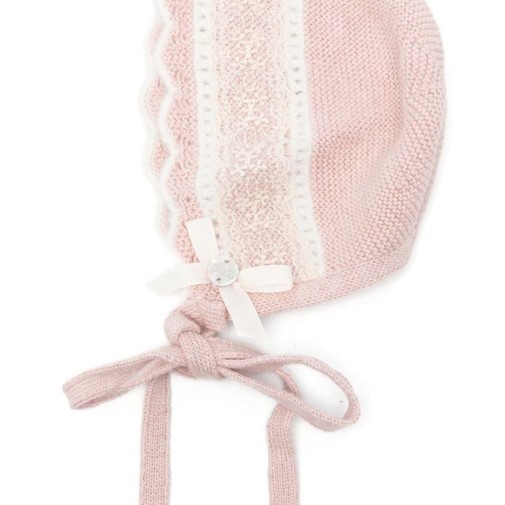 Cappello per neonata Paz Rodriguez Kids rosa con orlo a smerlo 011-124035 3260 PaZ RODRIGUEZ KIDS