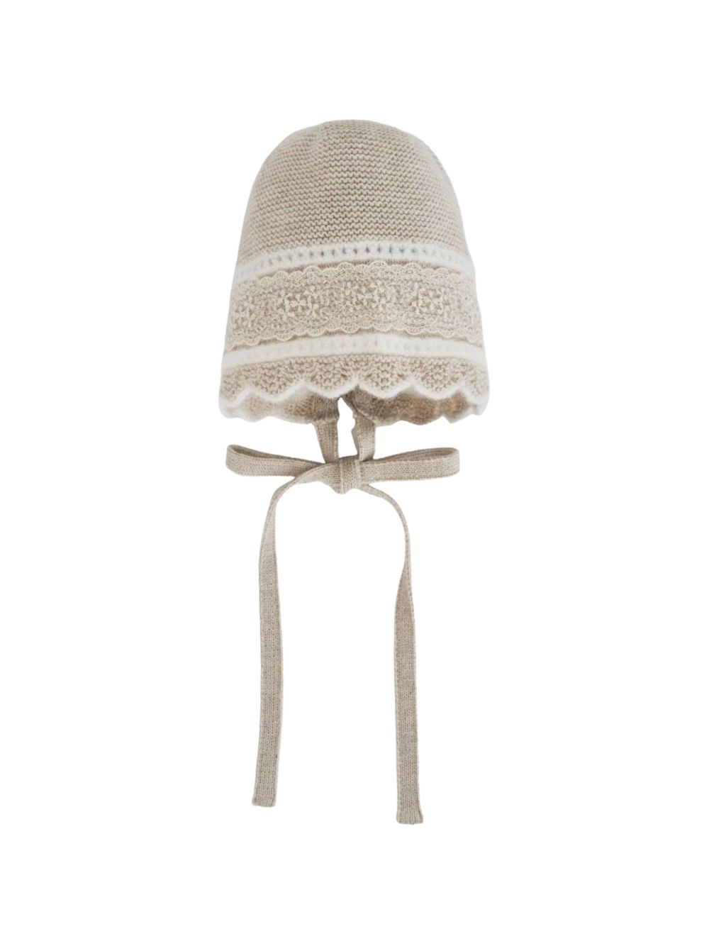 Cappello per neonati Paz Rodriguez Kids beige con design lavorato a maglia 011-124035 7360 PaZ RODRIGUEZ KIDS