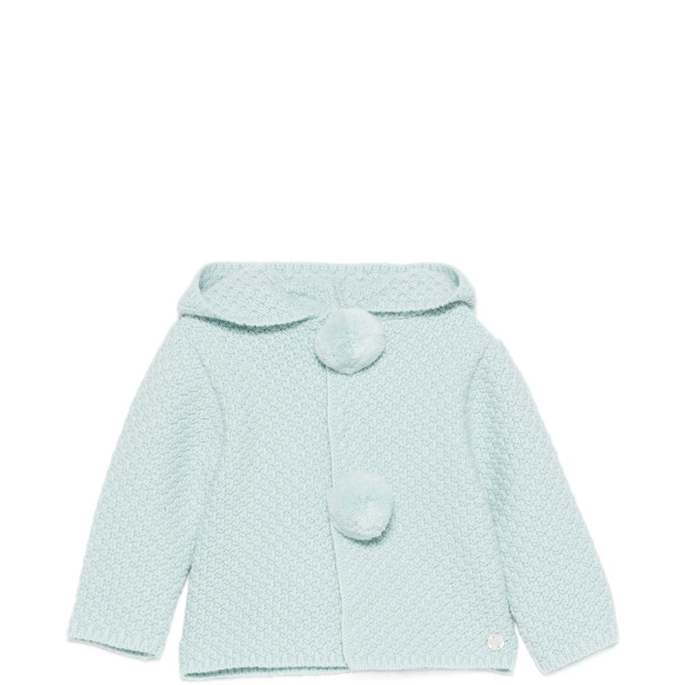 Cappotto per neonato Paz Rodriguez Kids verde con ponpon 012-114140 031 PaZ RODRIGUEZ KIDS