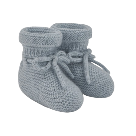 Babbucce per neonati Paz Rodriguez blu con fiocco sul davanti 018-11710 180 PaZ RODRIGUEZ KIDS