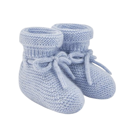 Babbucce per neonati Paz Rodriguez azzurre con fiocco sul davanti 018-11710 20 PaZ RODRIGUEZ KIDS