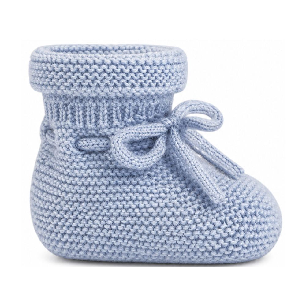 Babbucce per neonati Paz Rodriguez azzurre con fiocco sul davanti 018-11710 20 PaZ RODRIGUEZ KIDS