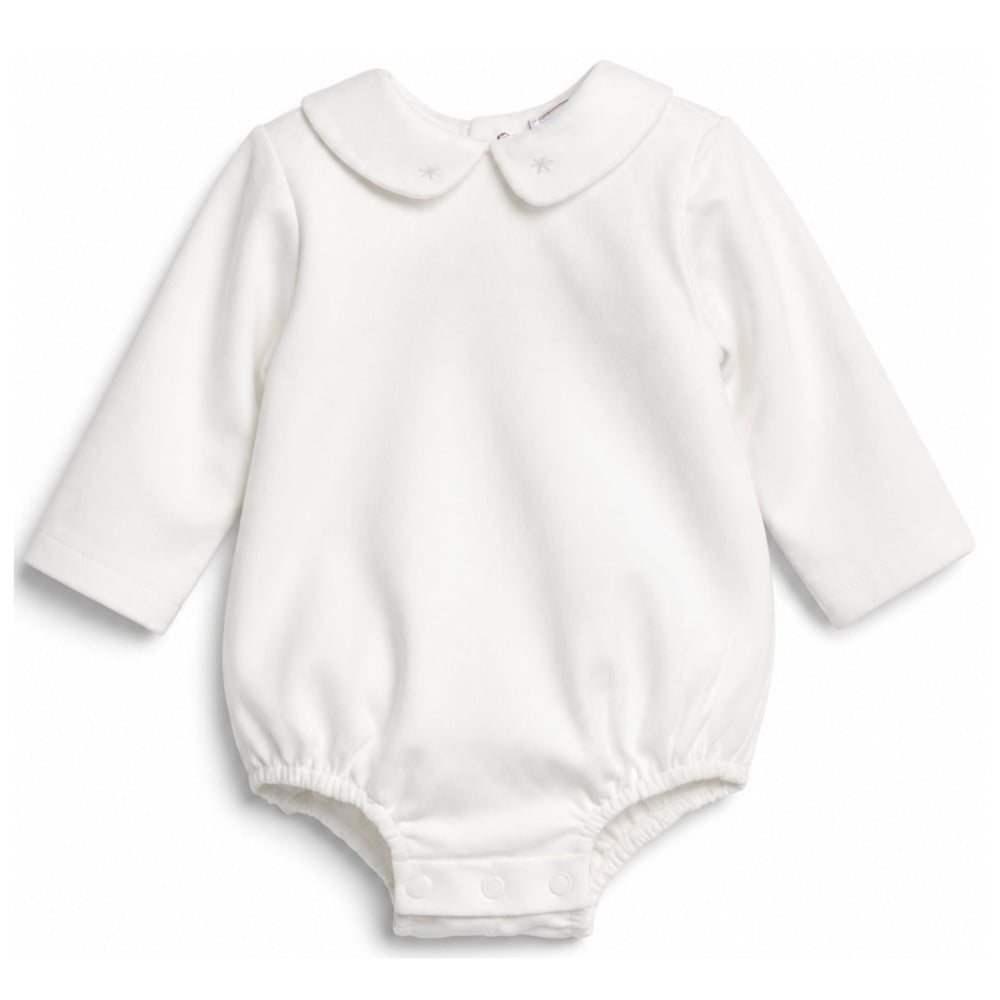Tutina per neonati Paz Rodriguez Kids bianca con colletto alla Peter Pan 020-194068 6090 PaZ RODRIGUEZ KIDS