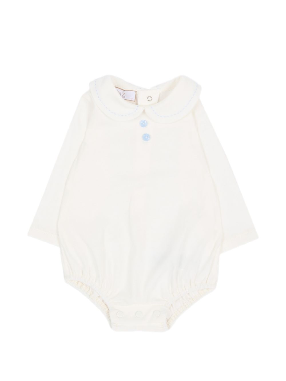 Tutina per neonati Paz Rodriguez Kids bianca con cuciture a contrasto 020-99843J 6080 PaZ RODRIGUEZ KIDS