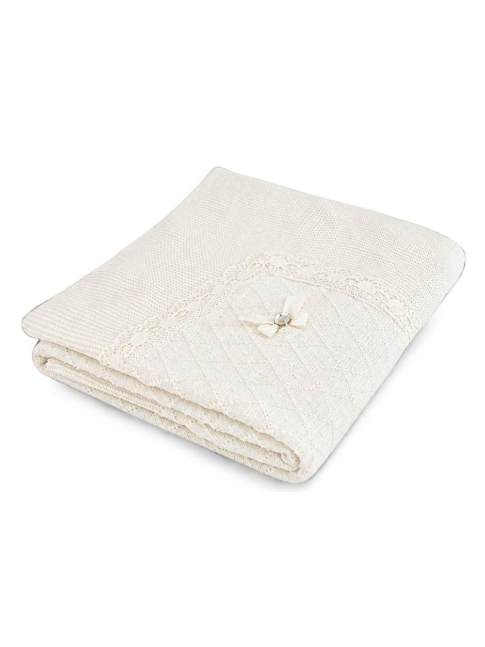 Coperta per neonati Paz Rodriguez Kids bianca con lavorazione pointelle 029-114012 6060 PaZ RODRIGUEZ KIDS