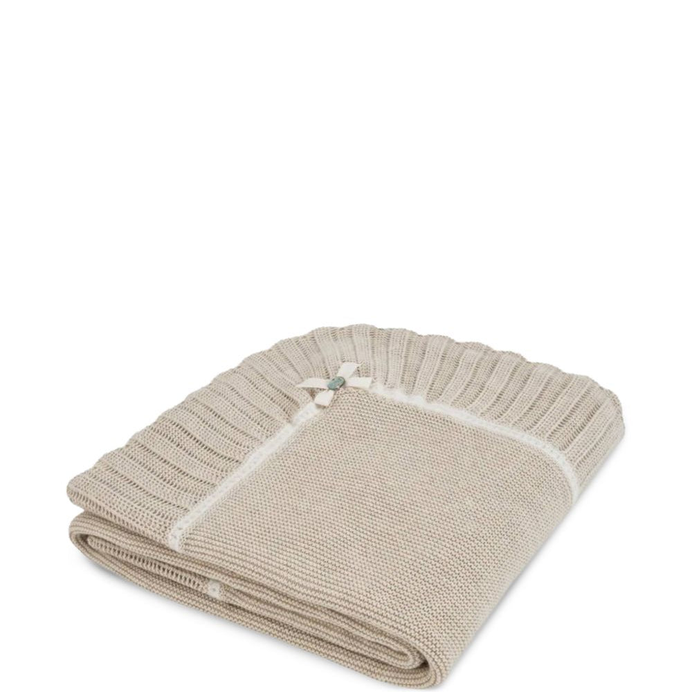 Coperta per neonata Paz Rodriguez Kids beige con orlo a smerlo 029-124039 7360 PaZ RODRIGUEZ KIDS