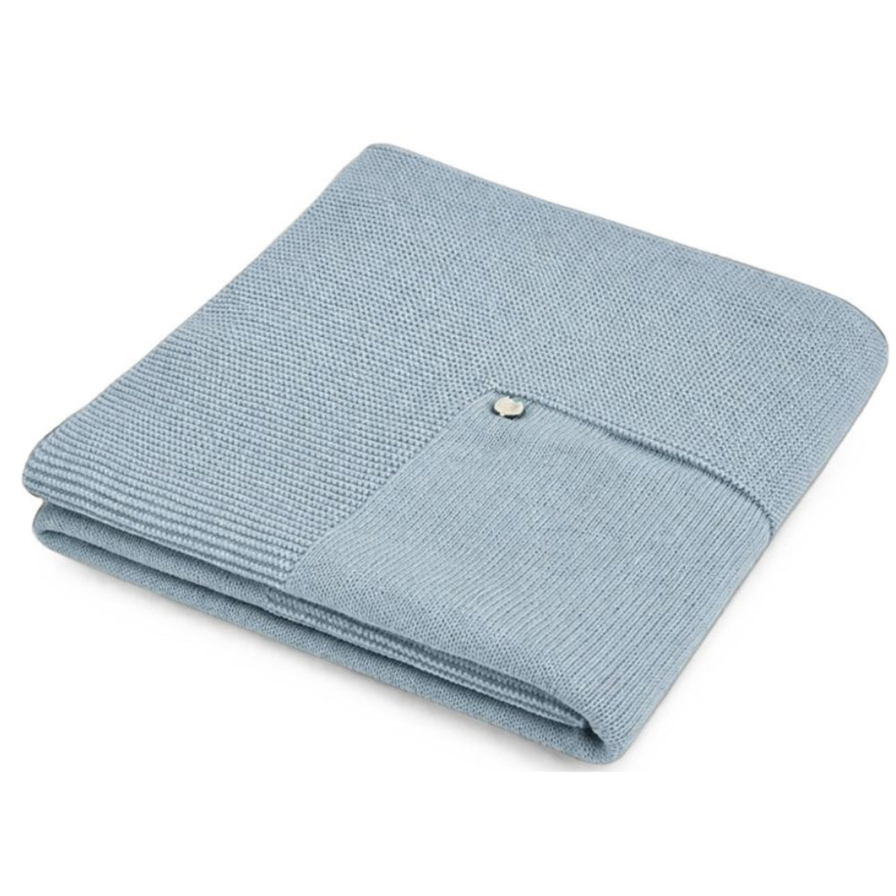 Coperta per neonato Paz Rodriguez Kids azzurra con placca con logo 031-01857J 180 PaZ RODRIGUEZ KIDS