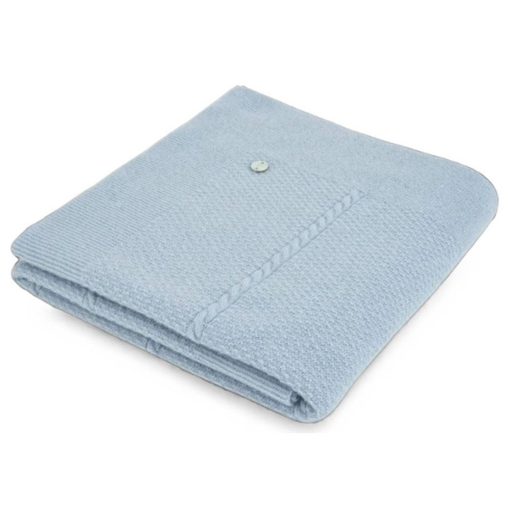 Coperta per neonato Paz Rodriguez Kids azzurra con design lavorato a maglia 031-114060 80 PaZ RODRIGUEZ KIDS