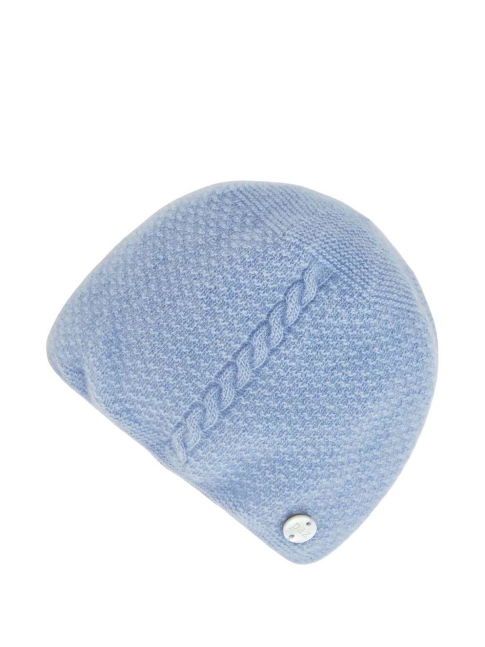 Berretto per neonata Paz Rodriguez Kids azzurro con maglia intrecciata 040-114056 80 PaZ RODRIGUEZ KIDS