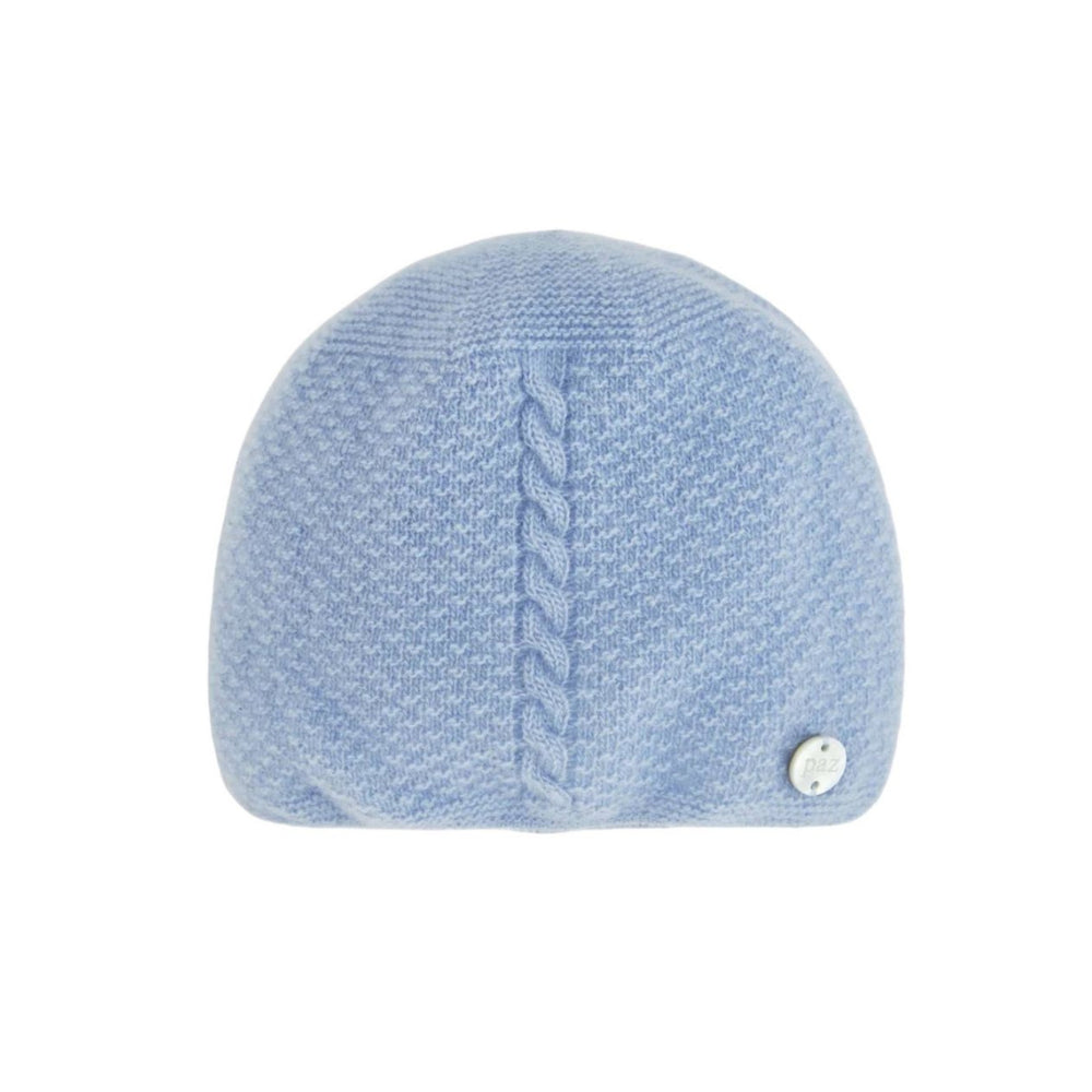 Berretto per neonata Paz Rodriguez Kids azzurro con maglia intrecciata 040-114056 80 PaZ RODRIGUEZ KIDS