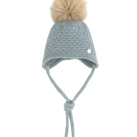 Cappello per neonato Paz Rodriguez Kids azzurro con pompon 040-114086 180 PaZ RODRIGUEZ KIDS