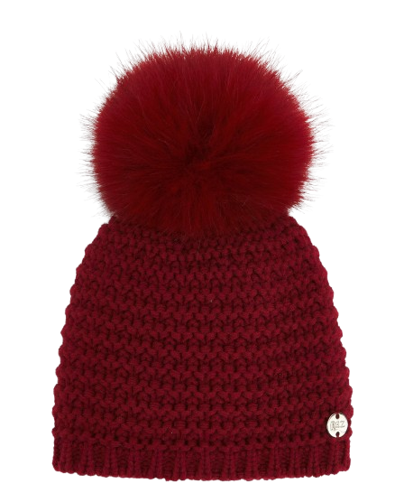 Cappello per neonati Paz Rodriguez Kids rosso con pompon 040-130945 55 PaZ RODRIGUEZ KIDS