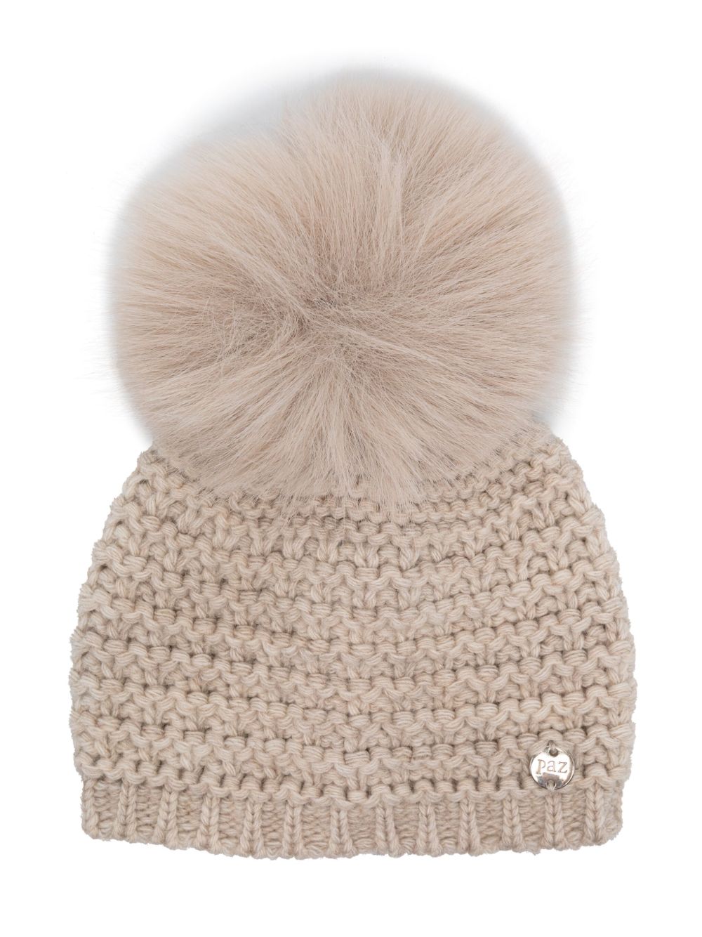 Cappello per neonato Paz Rodriguez Kids beige con pompon 040-130945 59 PaZ RODRIGUEZ KIDS