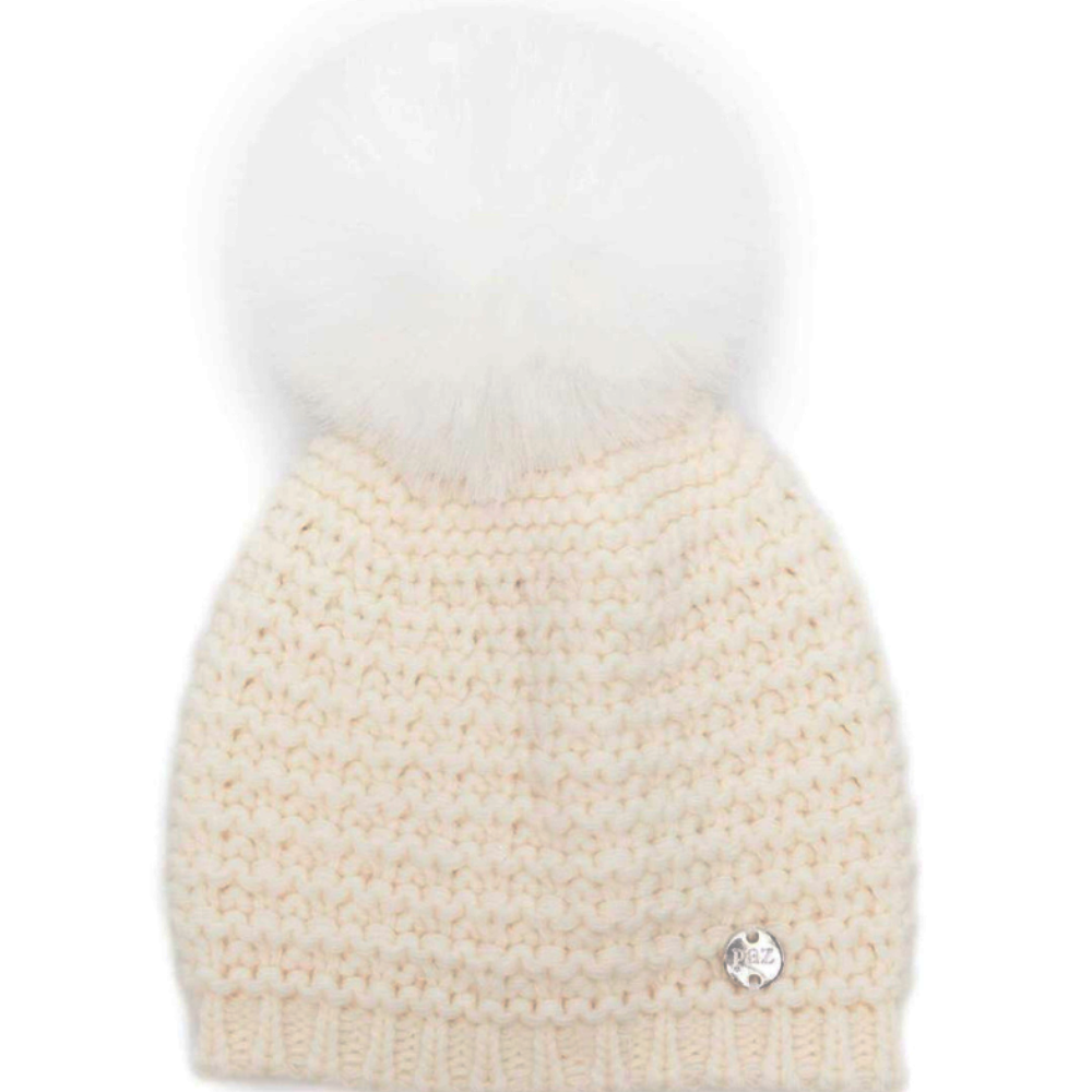 Berretto per neonati Paz Rodriguez Kids bianco con ponpon 040-130945 60 PaZ RODRIGUEZ KIDS