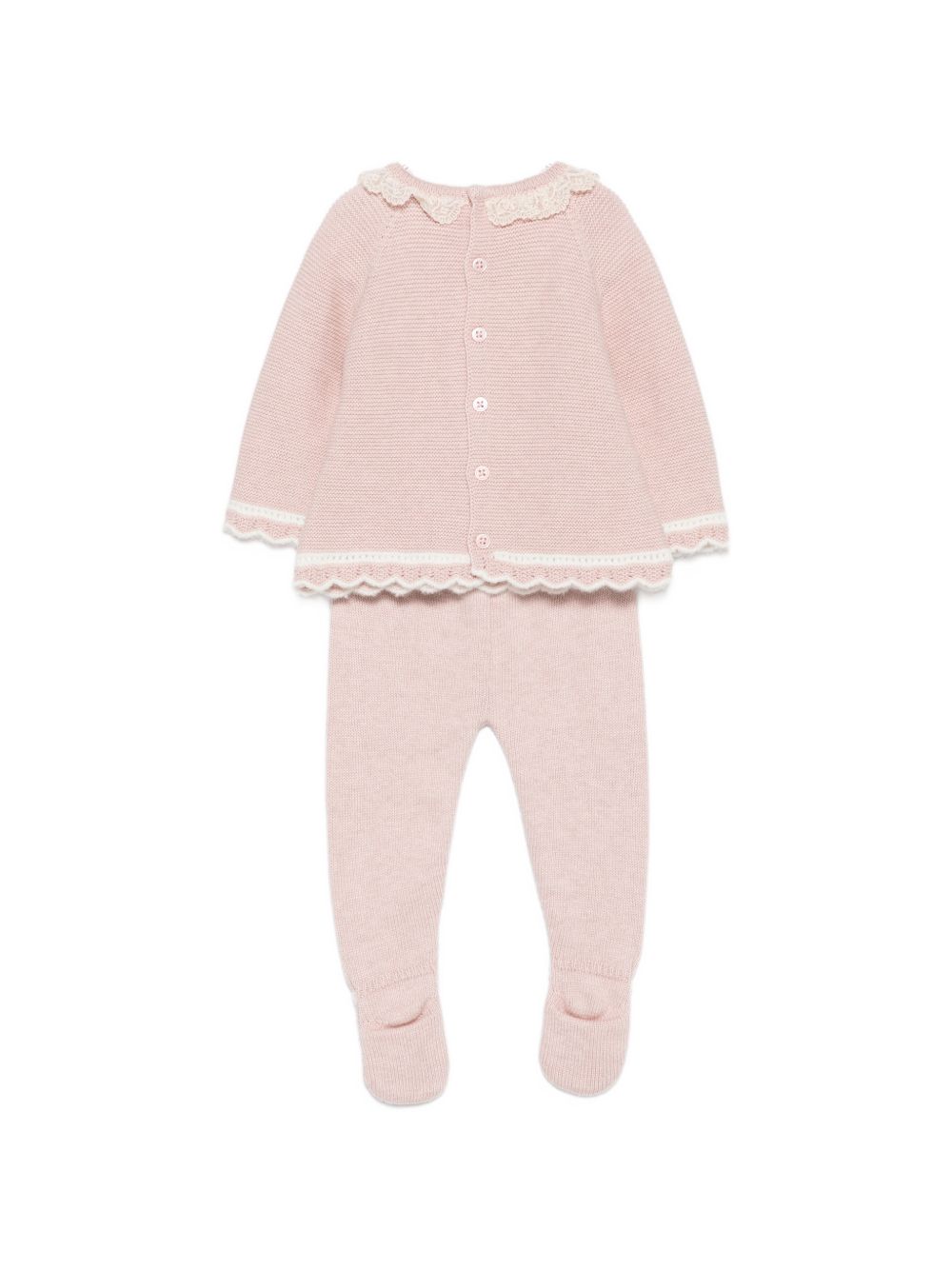 Set due pezzi per neonata Paz Rodriguez Kids rosa con finitura in pizzo 103L-124030 3260 PaZ RODRIGUEZ KIDS