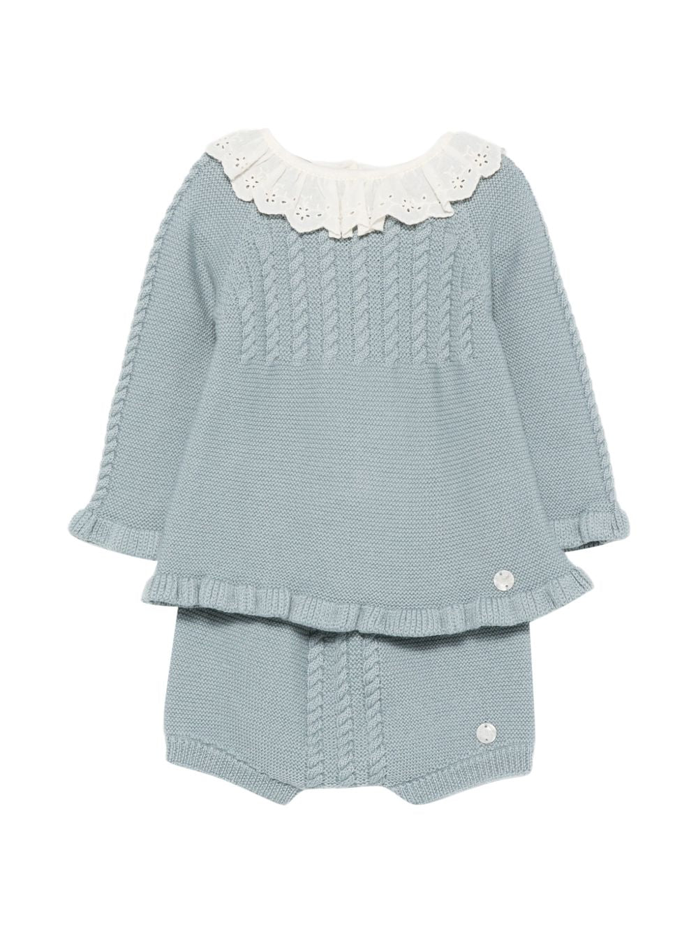 Completo per neonati Paz Rodriguez Kids azzurro con maglia a trecce 114170 114172 180 PaZ RODRIGUEZ KIDS