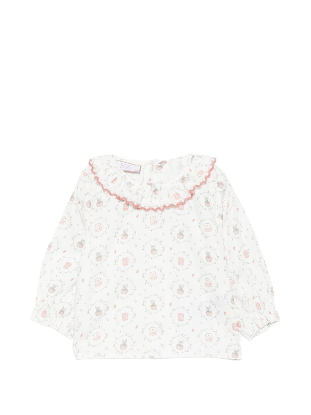 Completo maglione e pantaloncini per neonata Paz Rodriguez Kids rosa con colletto a balze 123896 153895 123894 66 PaZ RODRIGUEZ KIDS