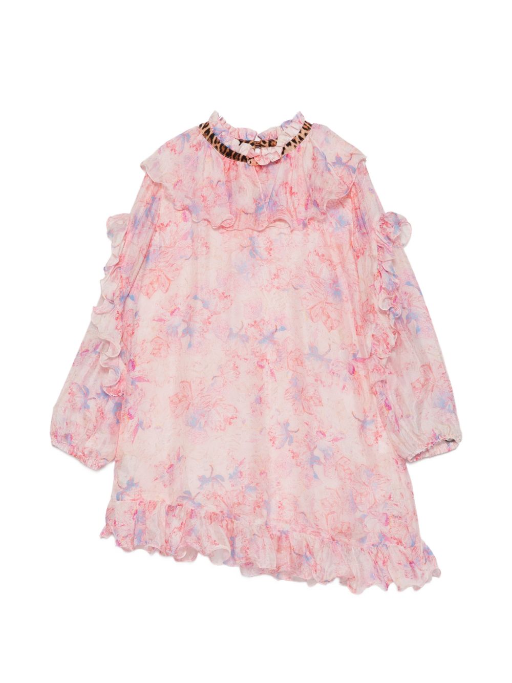 Abito per bambina Roberto Cavalli Junior rosa con rifiniture floreali CGA26061VE CALICANTO ROBERTO CAVALLI KIDS