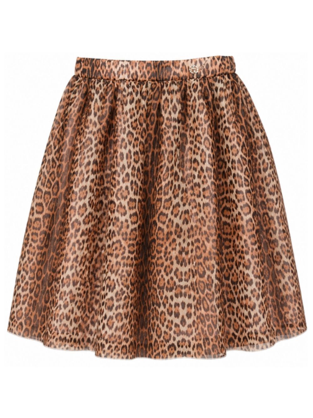 Gonna per bambina Roberto Cavalli Kids marrone con stampa animalier CGA26073GO GIAGUARO NATURALE ROBERTO CAVALLI KIDS