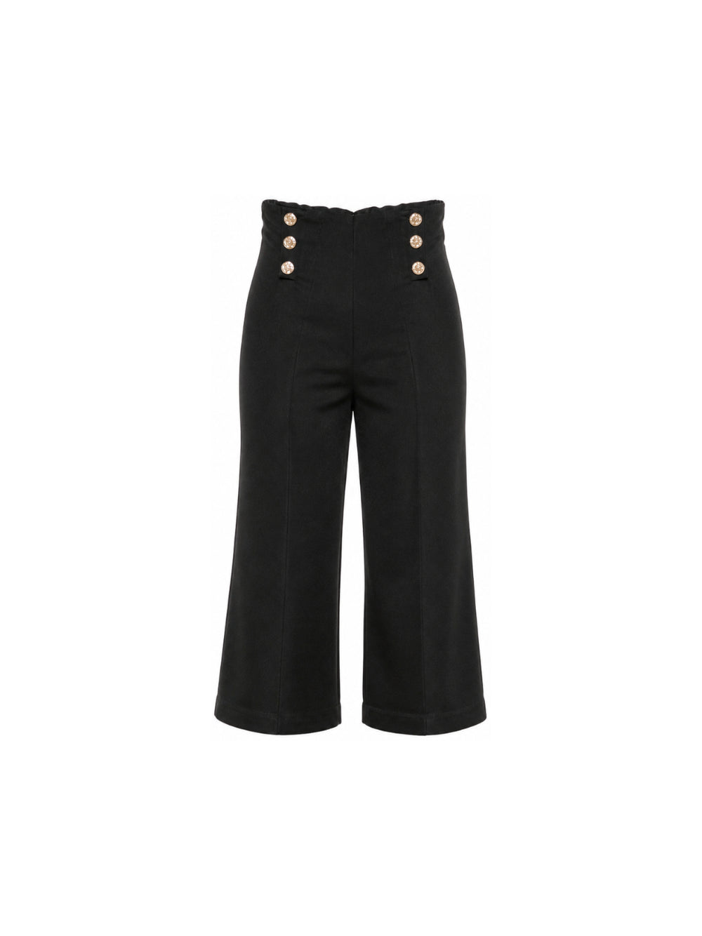 Pantaloni per bambina Roberto Cavalli Kids neri a zampa con decorazioni a bottone CGA26162PA BLACK ROBERTO CAVALLI KIDS