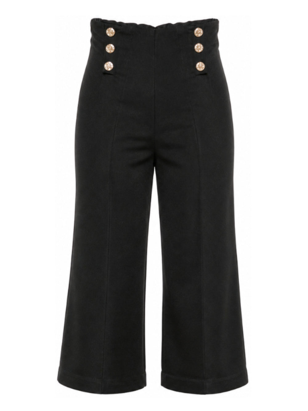 Pantaloni per bambina Roberto Cavalli Kids neri a zampa con decorazioni a bottone CGA26162PA BLACK ROBERTO CAVALLI KIDS