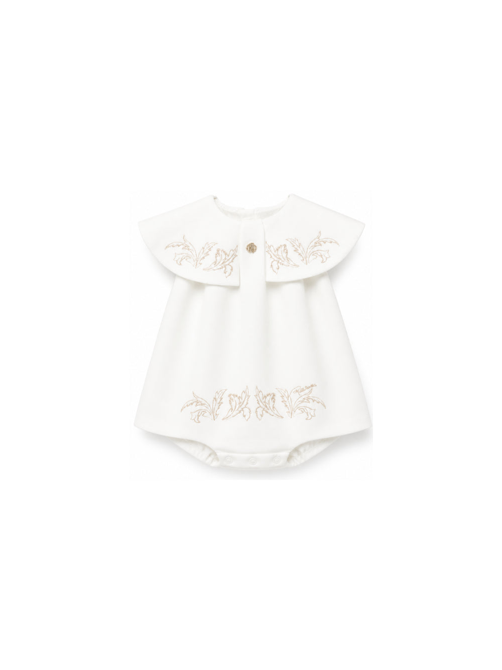 Abito per neonata Roberto Cavalli Kids bianco con colletto Peter Pan CLA26038VE AVORIO CANNOLI CREAM ROBERTO CAVALLI KIDS