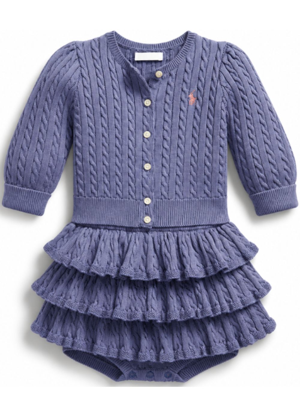 Set maglione e gonna per neonata Polo Ralph Lauren viola con ruches 310B26524 001 Ralph Lauren kids